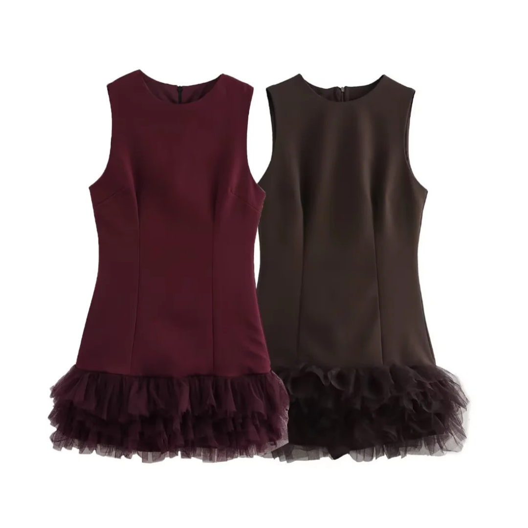 BB Minikleid mit Tüllsaum