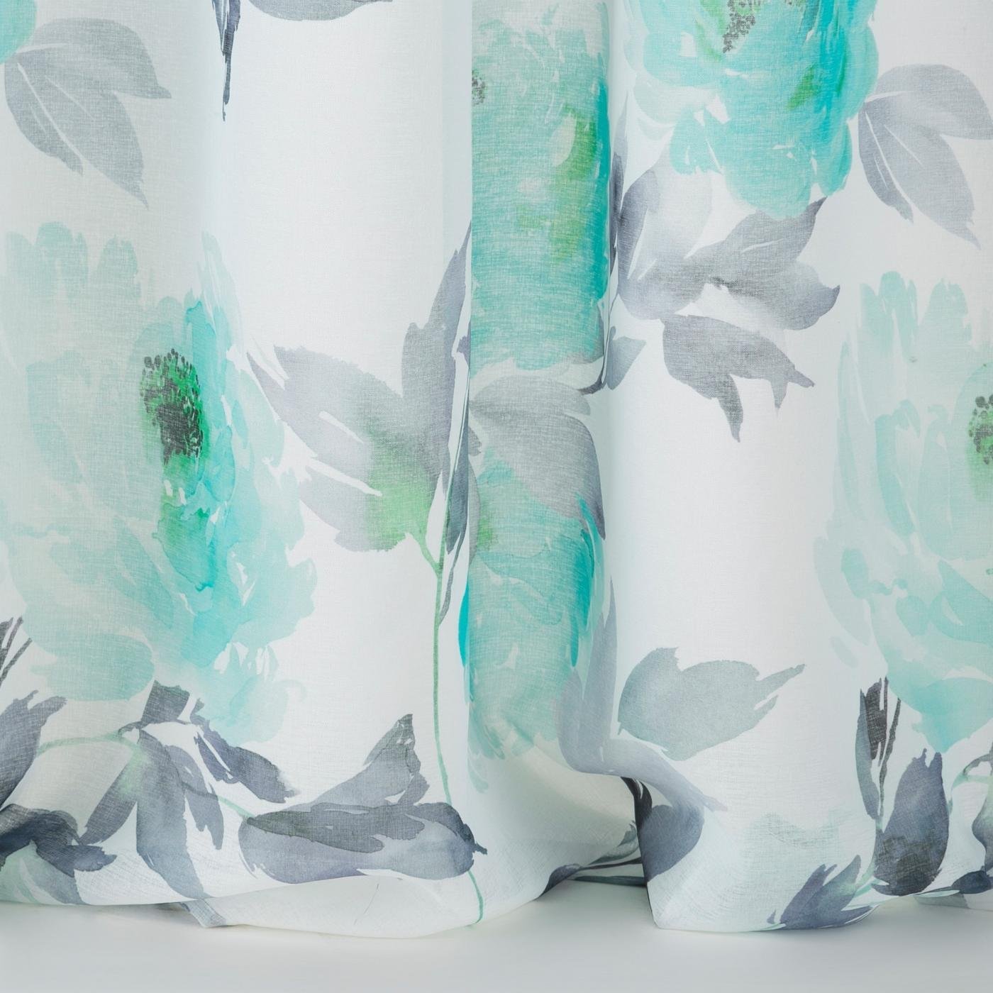 Gardine AIDA-Vorhang aus Etamine mit einem Blumen- oder Blättermotiven Ösen (2 St), halbtransparent, Etamine - Image 5