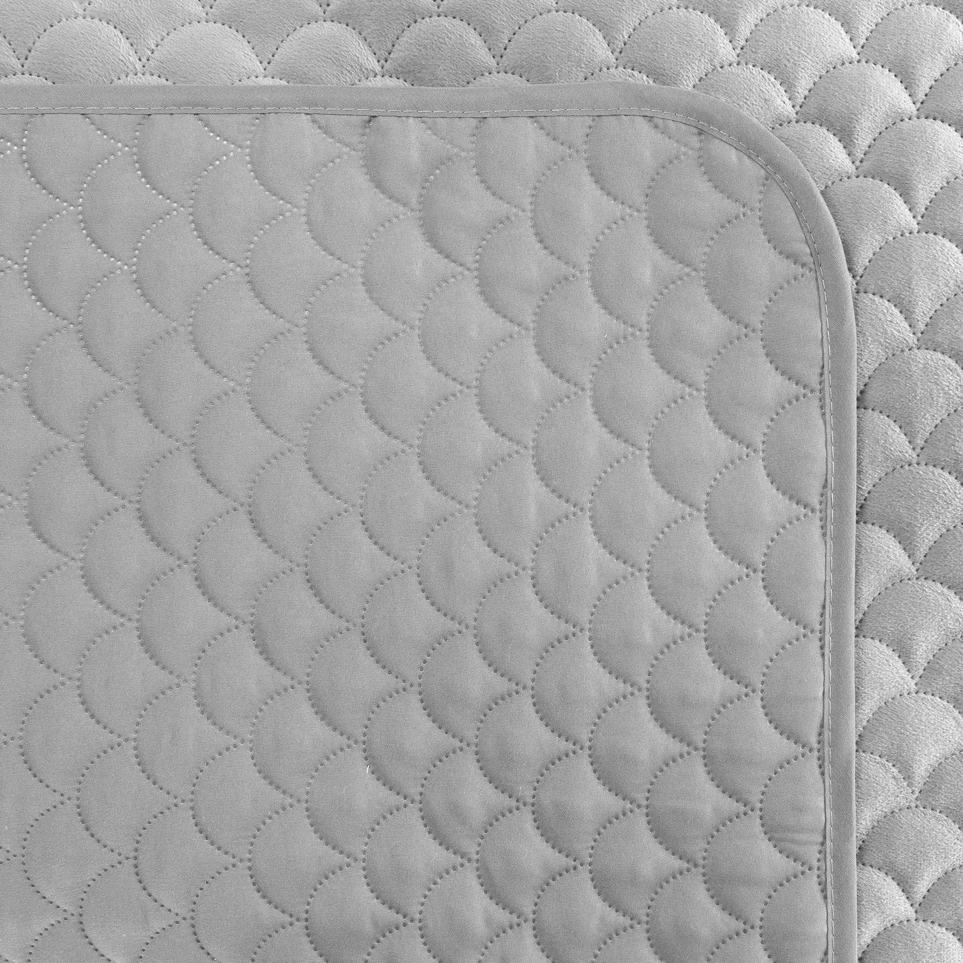 Tagesdecke aus Samt, Samt mit Fischschuppenmotiv - Image 3