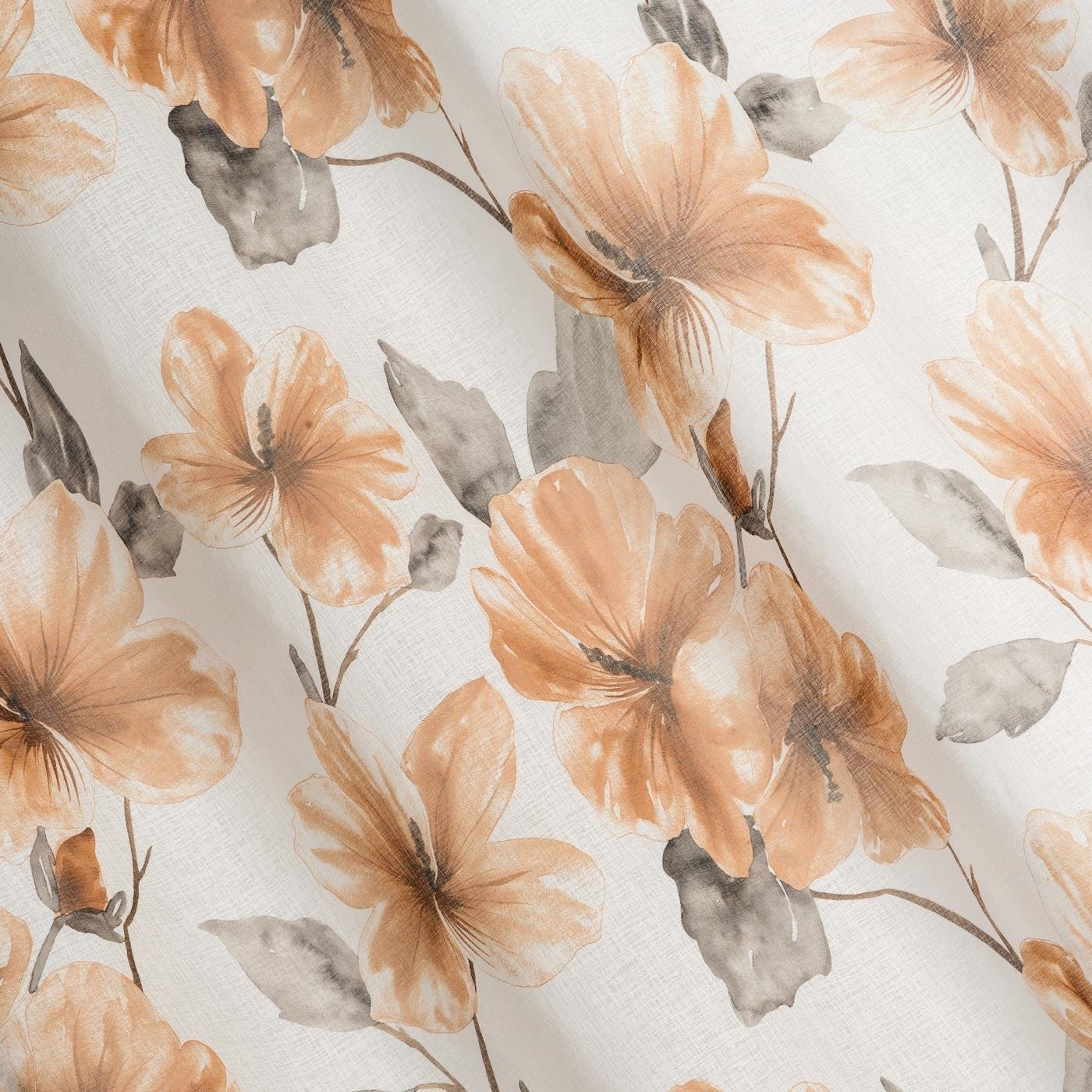 Gardine AIDA-Vorhang aus Etamine mit einem Blumen- oder Blättermotiven Ösen (2 St), halbtransparent, Etamine - Image 4