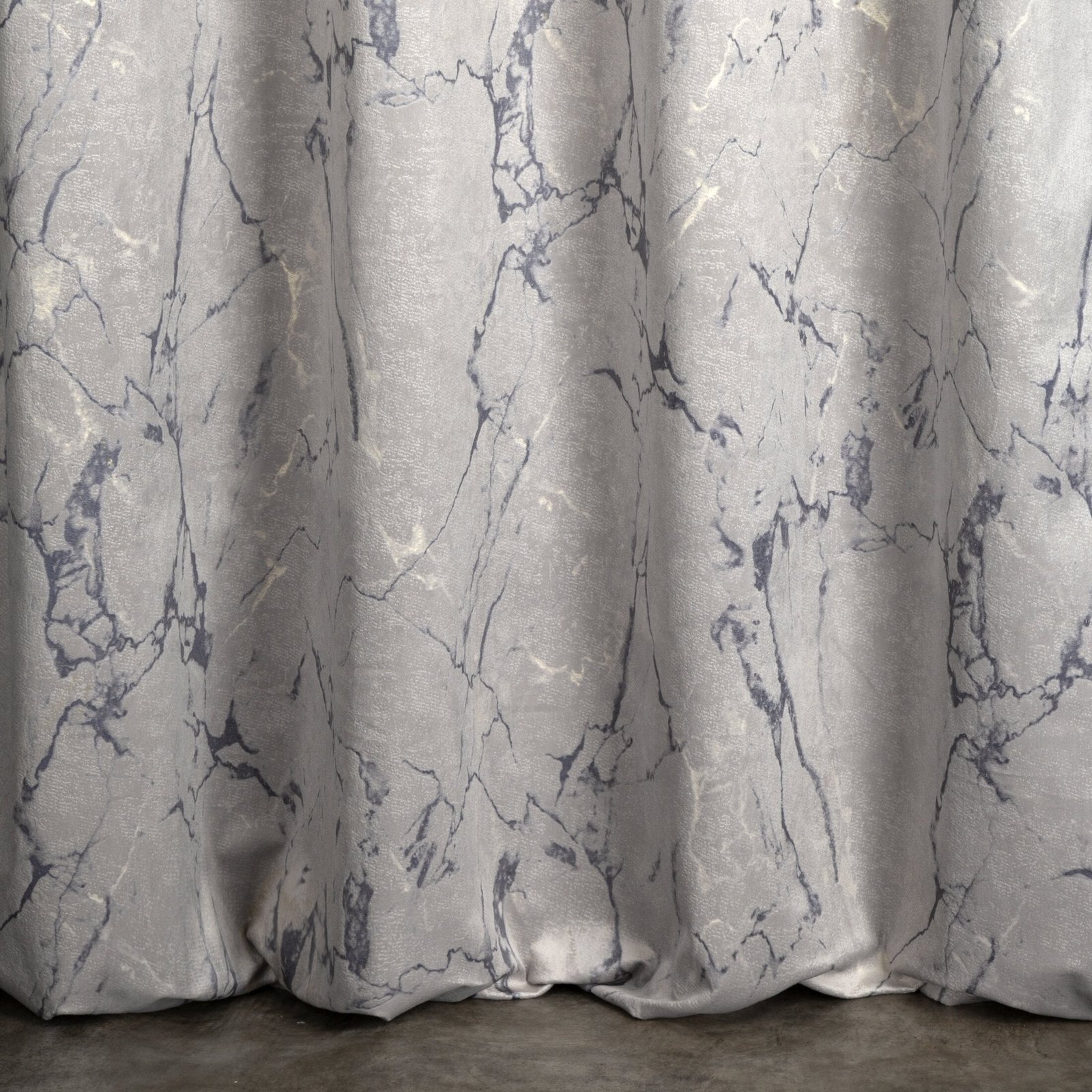 WERA-Vorhang aus weichem Samtstoff, verziert mit einem marmorähnlichen Druck,(2er Set),140 x 250 cm, Ösen/Räder - Image 6