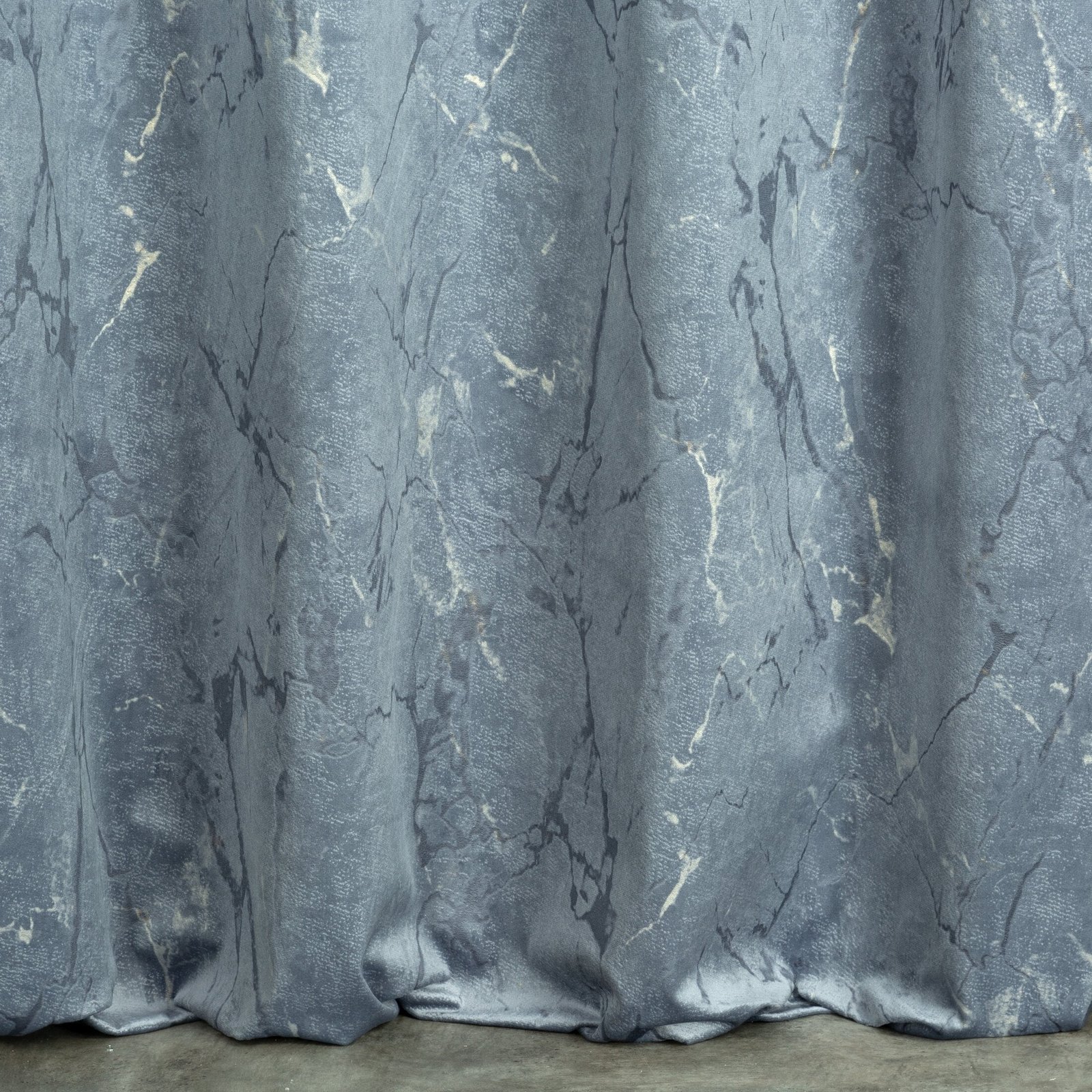 WERA-Vorhang aus weichem Samtstoff, verziert mit einem marmorähnlichen Druck,(2er Set),140 x 250 cm, Ösen/Räder - Image 10