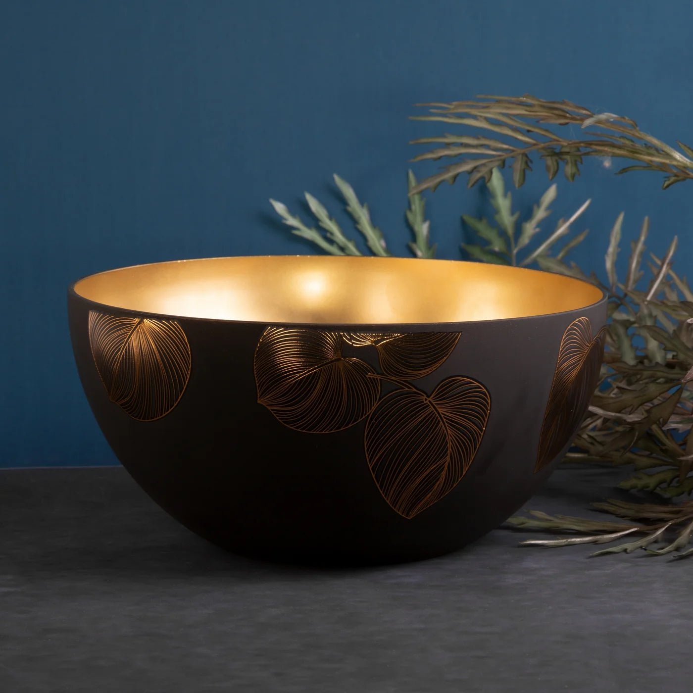 LIMITED COLLECTION VICTORIA dekorative Schale mit Blattgoldmotiv - Image 3