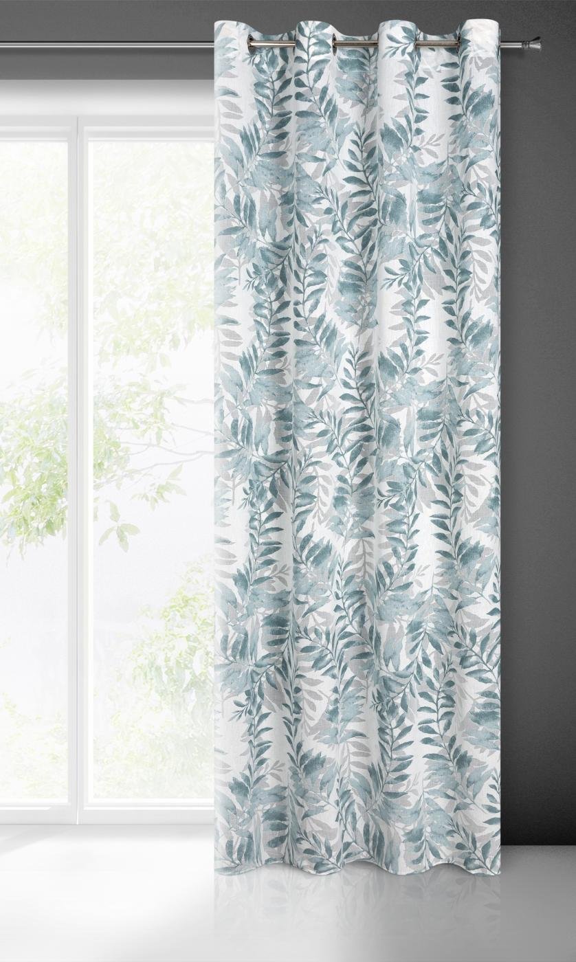 Gardine AIDA-Vorhang aus Etamine mit einem Blumen- oder Blättermotiven Ösen (2 St), halbtransparent, Jacquard - Image 2