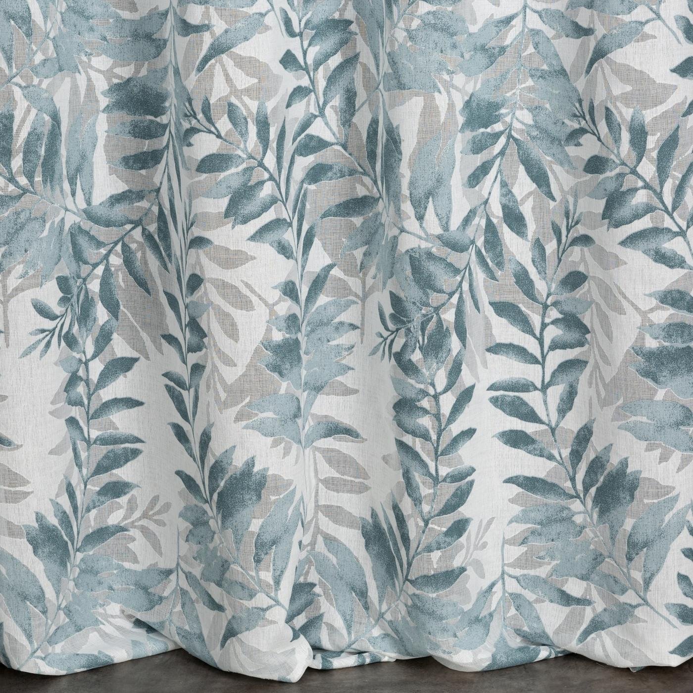 Gardine AIDA-Vorhang aus Etamine mit einem Blumen- oder Blättermotiven Ösen (2 St), halbtransparent, Jacquard - Image 5