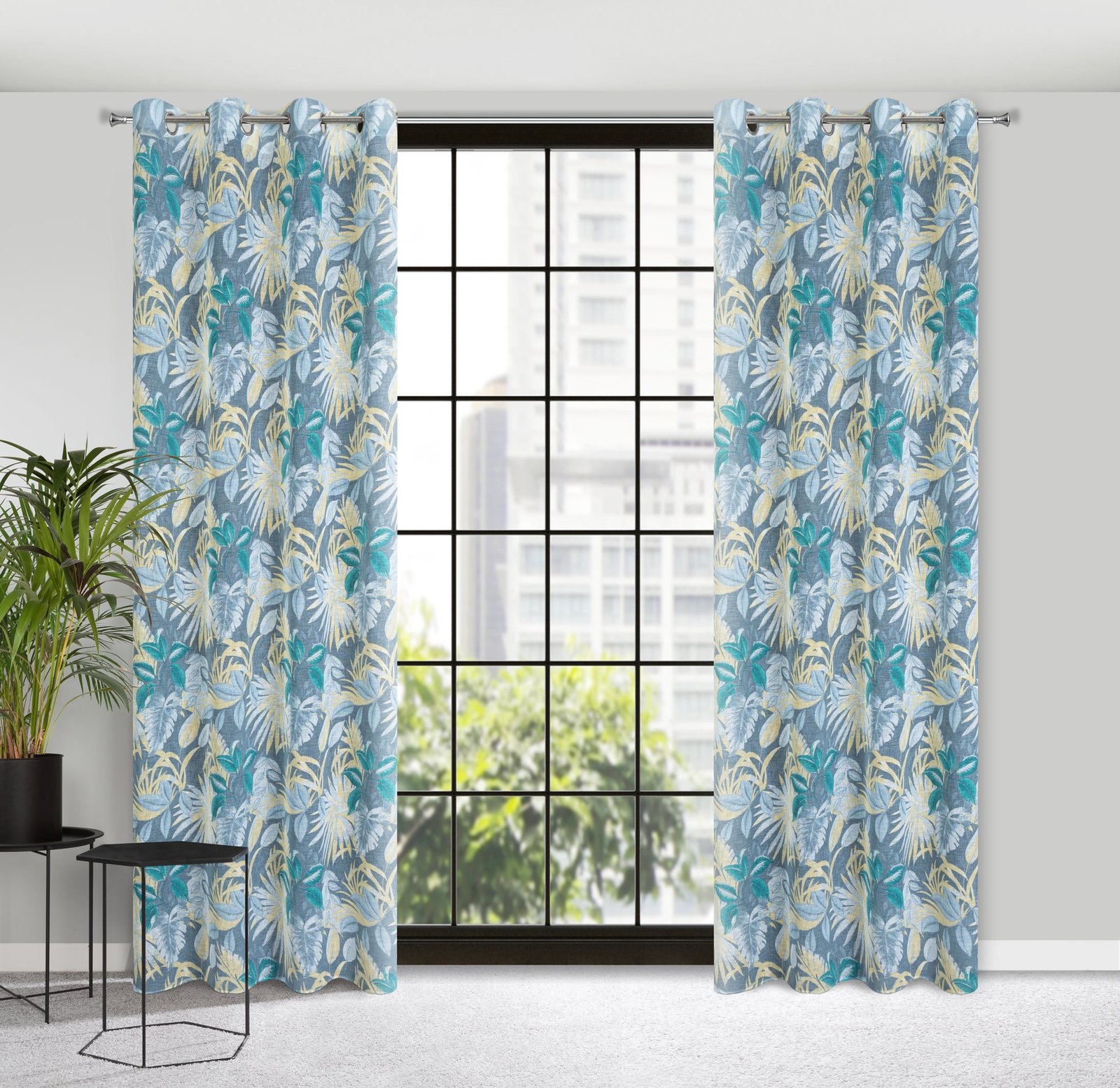 Gardine AIDA-Vorhang aus Etamine mit einem Blumen- oder Blättermotiven Ösen (2 St), halbtransparent, Etamine - Image 6