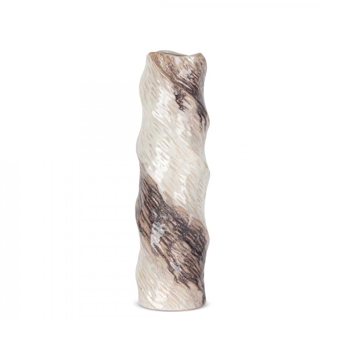 Dekovase ROSINA Keramikvase im Boho-Stil, Dekovase aus Keramik,Größe:12 x 40 und 15 x 49 cm, Farbe:Creme/Braun - Image 3