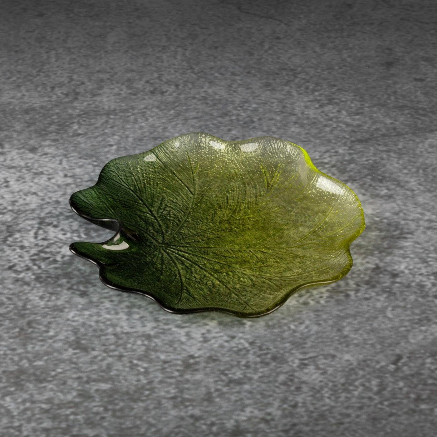 Dessertteller NILA aus Kunstglas in Form eines Seerosenblattes - Image 3