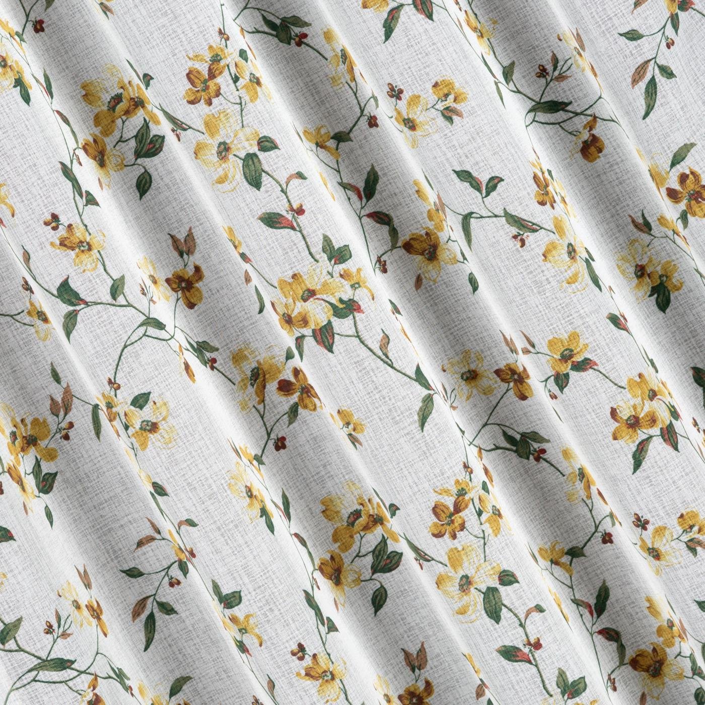 Gardine AIDA-Vorhang aus Etamine mit einem Blumen- oder Blättermotiven Multifunktionsband (2 St), halbtransparent, Etamine - Image 5