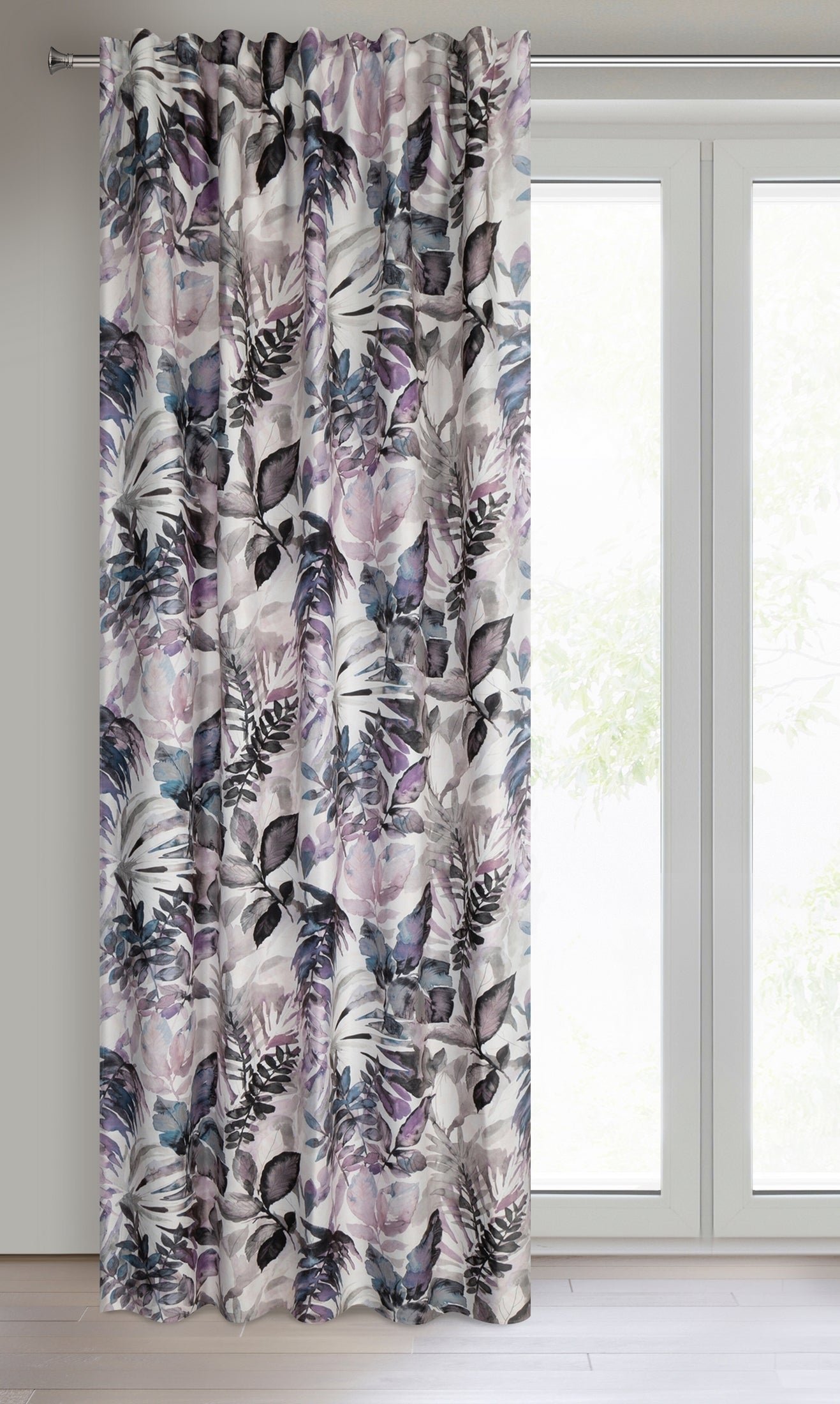 Gardine AIDA-Vorhang aus Etamine mit einem Blumen- oder Blättermotiven Stangendurchzug (2 St), halbtransparent, Natürlicher Stoffstruktur - Image 2