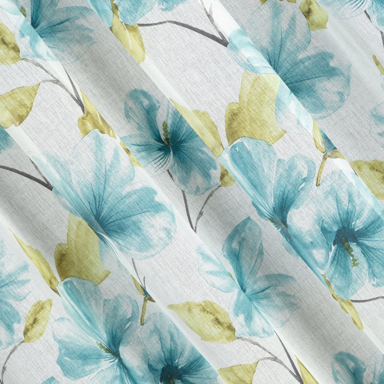 Gardine AIDA-Vorhang aus Etamine mit einem Blumen- oder Blättermotiven Multifunktionsband (2 St), halbtransparent, Etamine - Image 4