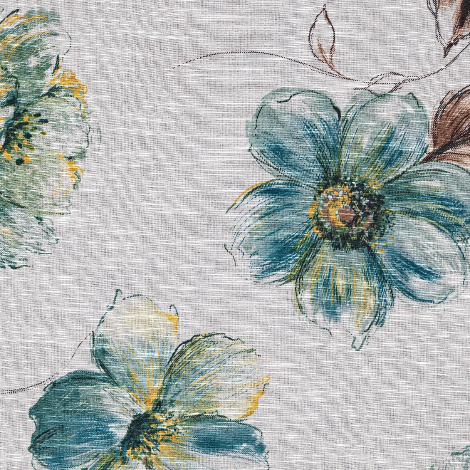 Gardine AIDA-Vorhang aus Etamine mit einem Blumen- oder Blättermotiven Ösen (2 St), halbtransparent, Etamine - Image 3