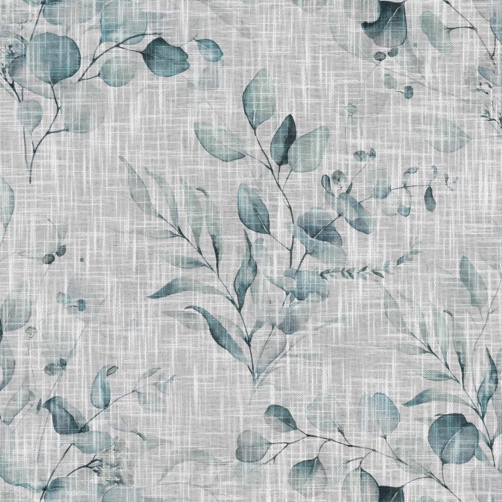 Fertiger SENA-Vorhang im Öko-Stil, verziert mit dezenten, zarten Blättern,(2er Set),140 x 250 cm, Ösen/Räder - Image 3