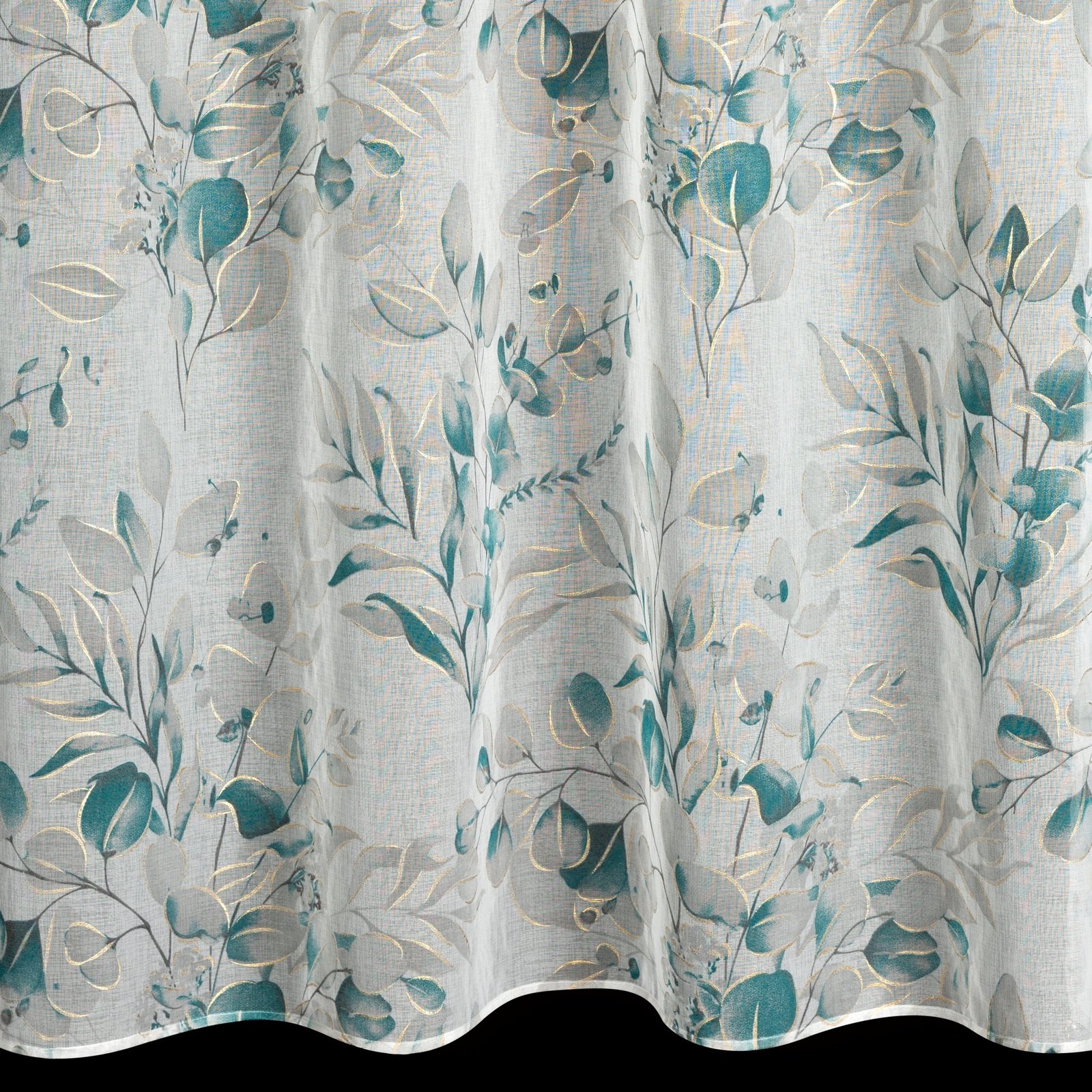 Gardine AIDA-Vorhang aus Etamine mit einem Blumen- oder Blättermotiven Ösen (2 St), halbtransparent, Etamine - Image 4