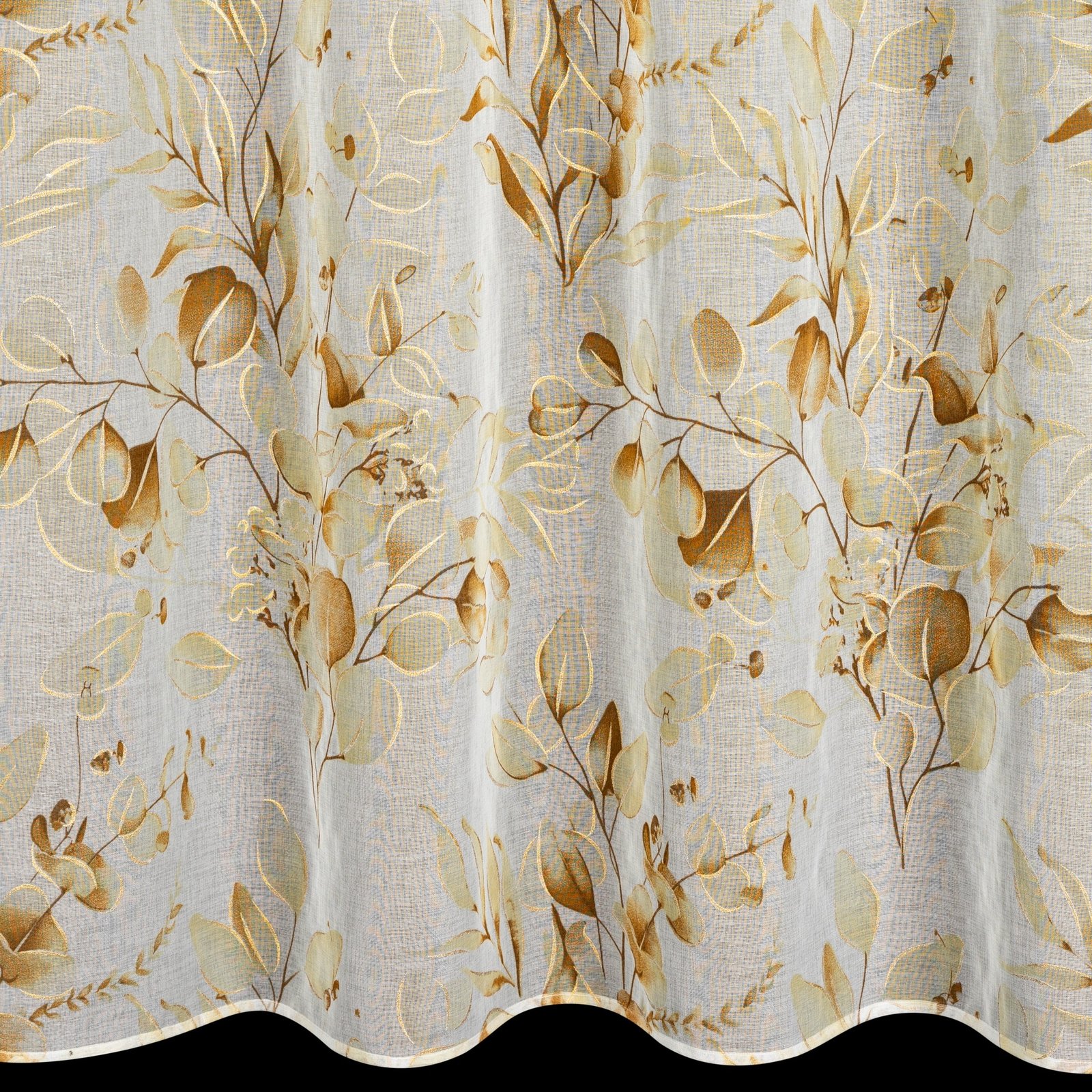 Gardine AIDA-Vorhang aus Etamine mit einem Blumen- oder Blättermotiven Ösen (2 St), halbtransparent, Etamine - Image 4
