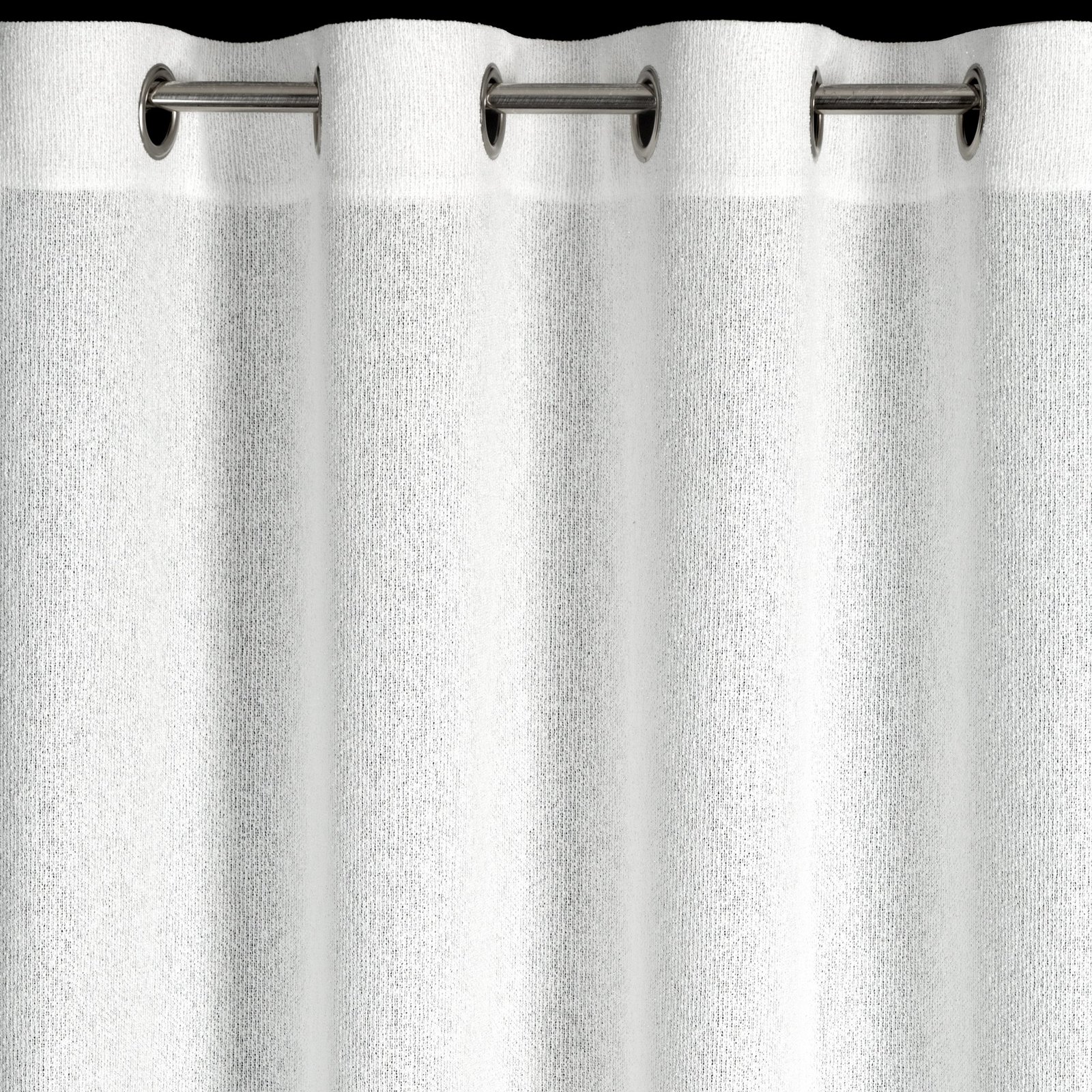 Fertiger ESSI-Vorhang aus Netzgewebe mit Beigabe eines glänzenden Eurofirana-Fadens,(2er Set),140 x 250 cm, Ösen/Räder - Image 5