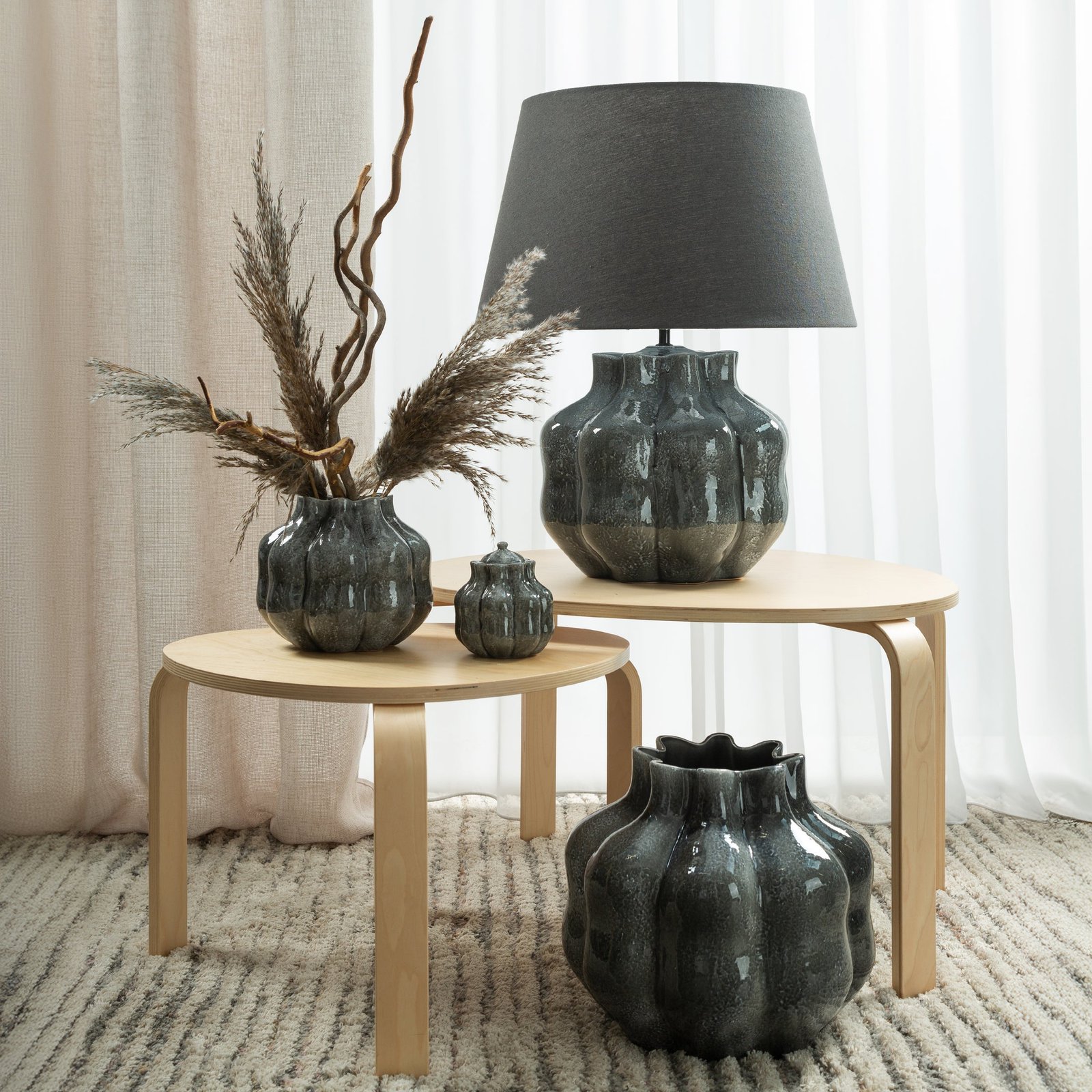 Dekorative Vase NIKO mit geprÃĪgtem Muster - Image 2
