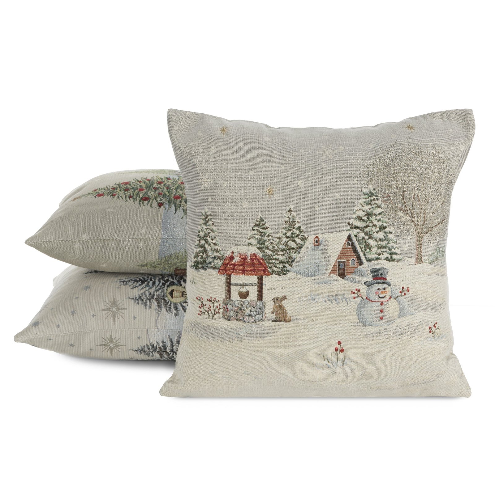 Weihnachts-Gobelin-Kissenbezug aus einer Fasermischung - Image 3