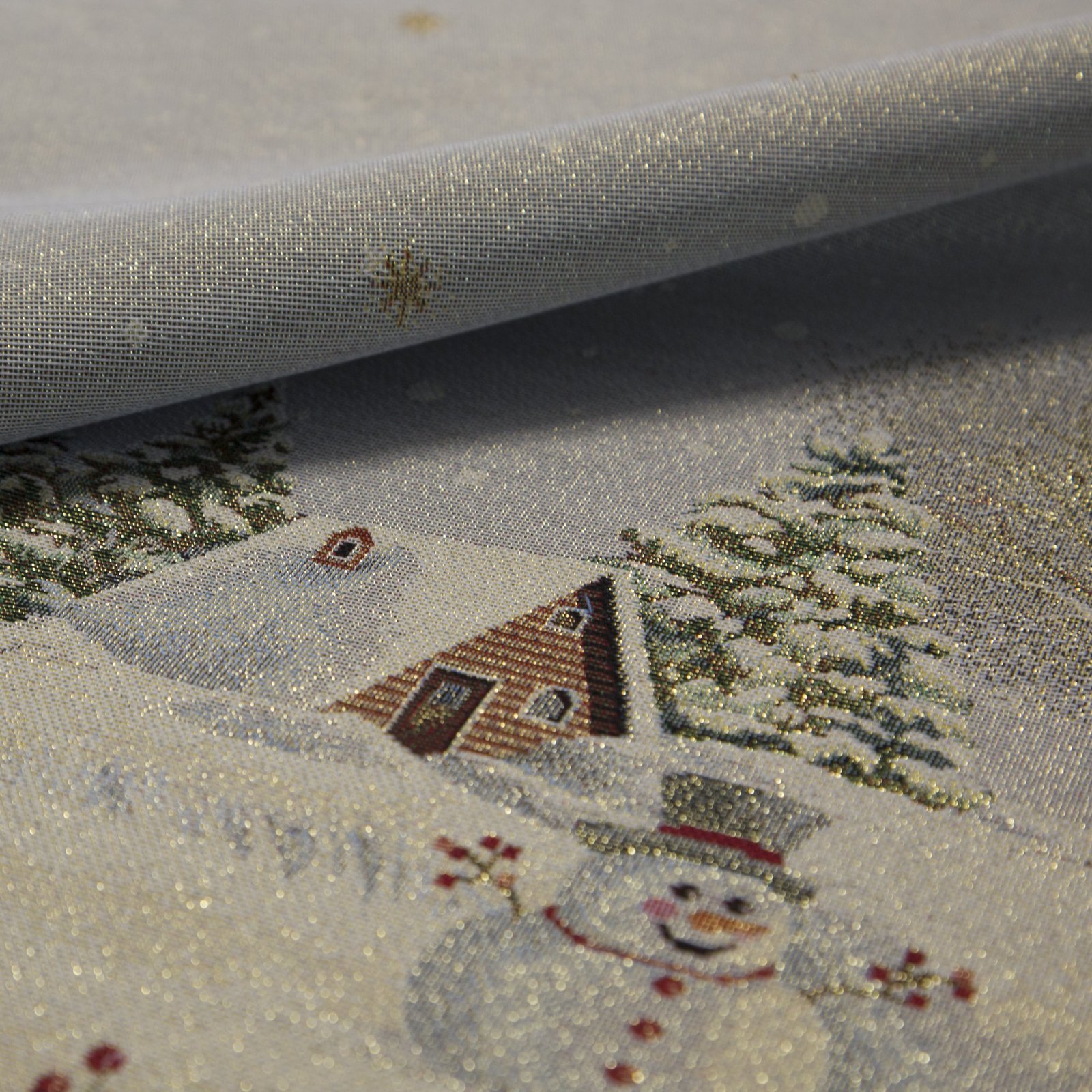 Weihnachts-Gobelin-Kissenbezug aus einer Fasermischung - Image 4